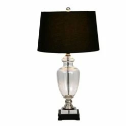 OneWorld - Glass Black Lamp With Black Shade