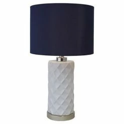 OneWorld - Shaynna Blaze Hampton Ceramic Lamp & Blue Shade