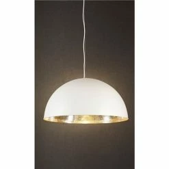 Emac & Lawton - Alfresco Dome Ceiling Lamp Wht Silver