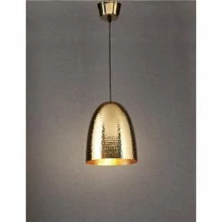 Emac & Lawton - Dolce Beaten Brass Hanging Lamp