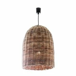 Emac & Lawton - Rattan Bell Hanging Lamp Large