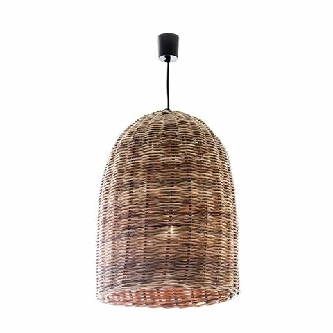 Emac & Lawton - Rattan Bell Hanging Lamp Large