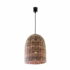 Emac & Lawton - Rattan Bell Hanging Lamp Small