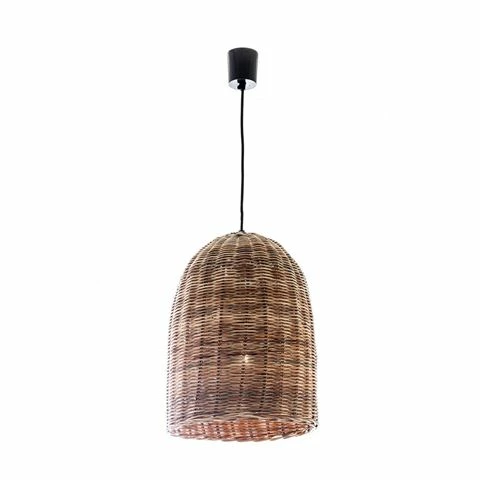 Emac & Lawton - Rattan Bell Hanging Lamp Small