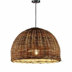 Emac & Lawton - Rattan Large Hanging Pendant 60x40