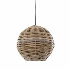 Emac & Lawton - Rattan Round Hanging Pendant 30cm