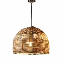 Emac & Lawton - Rattan Small Hanging Pendant 50x30