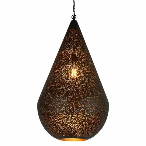 Zaffero - Aquarius Large Teardrop Pendant Light Black