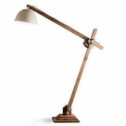 Zaffero - Archie Articulated Floor Lamp Nat/Wht