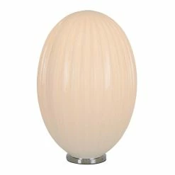 Zaffero - Costolette Opal White Medium Ribbed Table Lamp