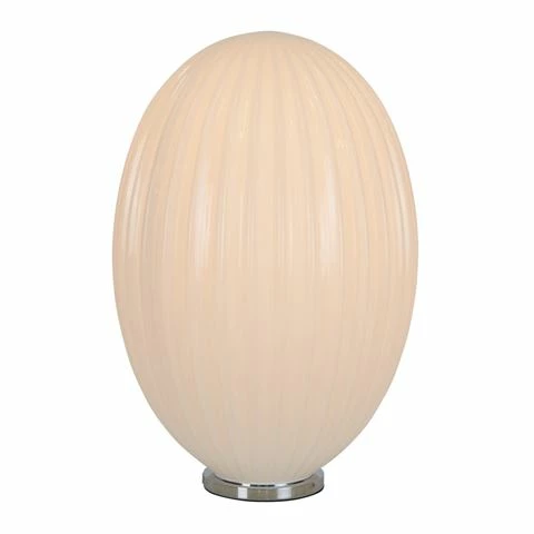 Zaffero - Costolette Opal White Medium Ribbed Table Lamp
