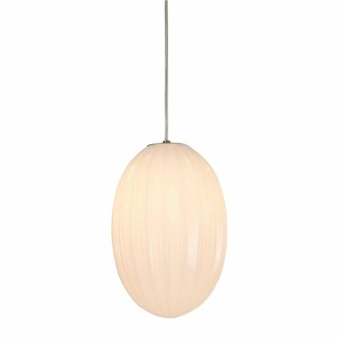 Zaffero - Costolette Opal White Small Ribbed Pendant Light
