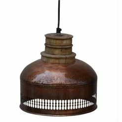 Design Arc Furniture Design Arc - Copper Cut-Out And Wood Lampshade