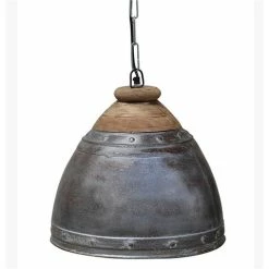 Design Arc Furniture Design Arc - Washed Iron And Wood Lampshade