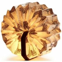 Gingko - Velvet Smart Accordion Lamp Zebra Brown
