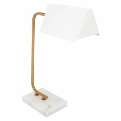 Cafe Lighting - Belfast Marble Desk Lamp White