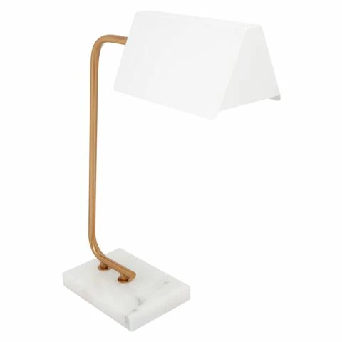 Cafe Lighting - Belfast Marble Desk Lamp White