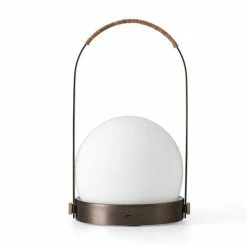 Menu - Carrie Table Lamp Bronzed Aluminium, Brass & Leather