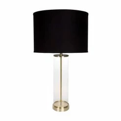 Cafe Lighting - East Side Table Lamp Brass With Black Shade