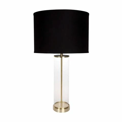 Cafe Lighting - East Side Table Lamp Brass With Black Shade