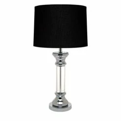Cafe Lighting - Figaro Chrome Table Lamp Black