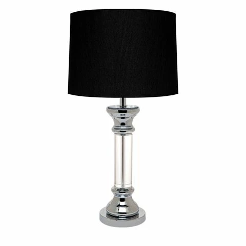 Cafe Lighting - Figaro Chrome Table Lamp Black
