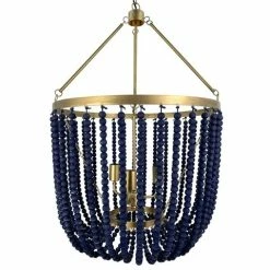 OneWorld - Amaya Beaded Chandelier Navy/Gold