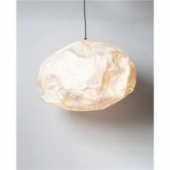 Papaya - Yumi Oval Pendant Light White Oval 58x32cm