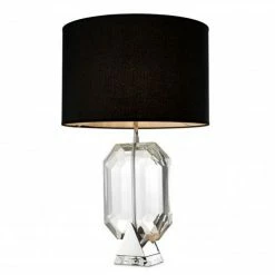 Vandenberg - Table Lamp Emerald Nickel Finish W/Black Shade