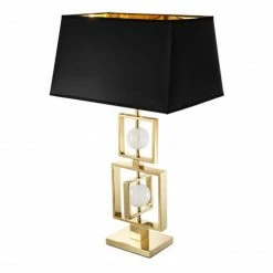 Vandenberg - Table Lamp Avola Gold Finish With Shade