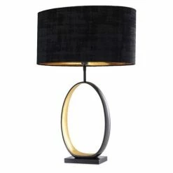 Vandenberg - Table Lamp Saturnia Gunmetal Finish W/Shade