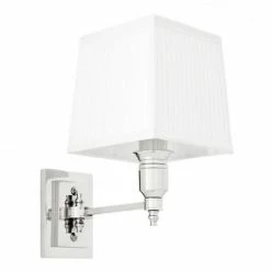 Vandenberg - Wall Lamp Lexington Single Nickel W/White Shade